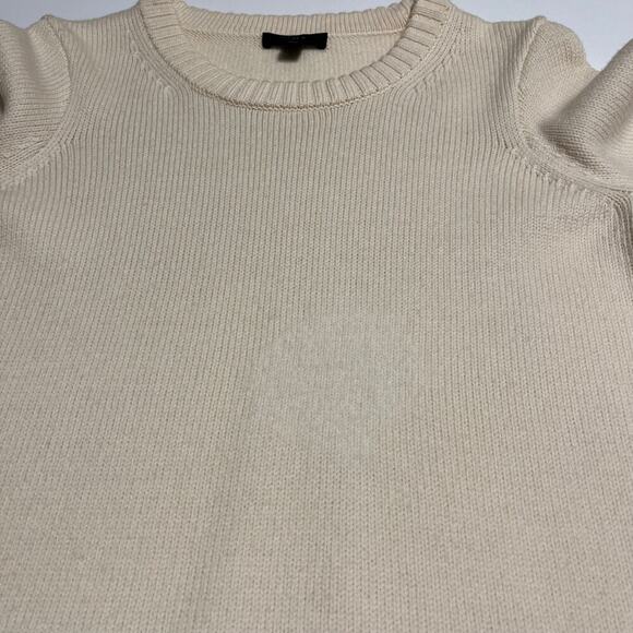 JCrew 100% Wool Sweater‎ White Cream Striped Knit Size Small Long Sleeve Warm - Picture 6 of 8